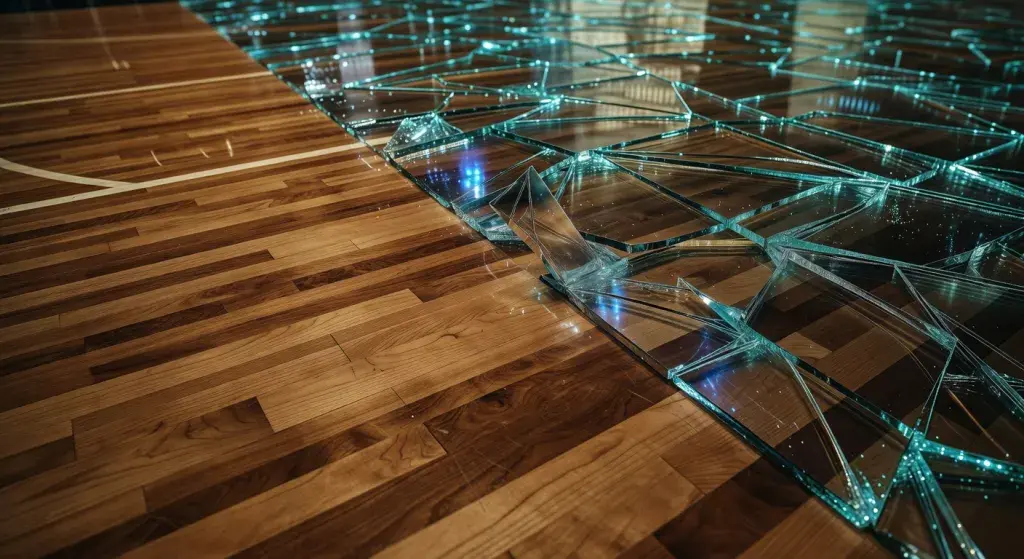 Big 12 reverts to hardwood court for remainder of men's basketball tournament after slips on LED glass surface