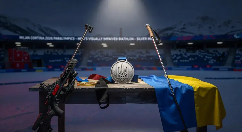 Ukrainian para biathlete Maksym Murashkovskyi claims silver in men's visually impaired individual at Milan Cortina 2026 Paralympics