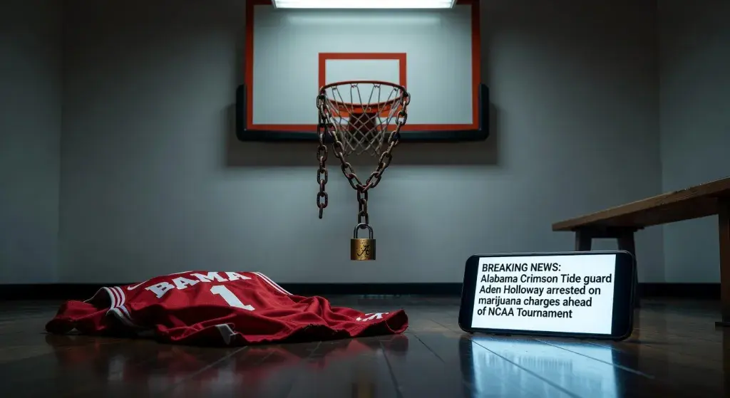 Alabama Crimson Tide guard Aden Holloway arrested on marijuana charges ahead of NCAA Tournament