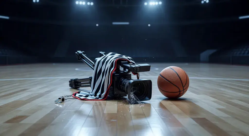 NBA referee Sha’Rae Mitchell collides with camera operator during Hawks-Nets game