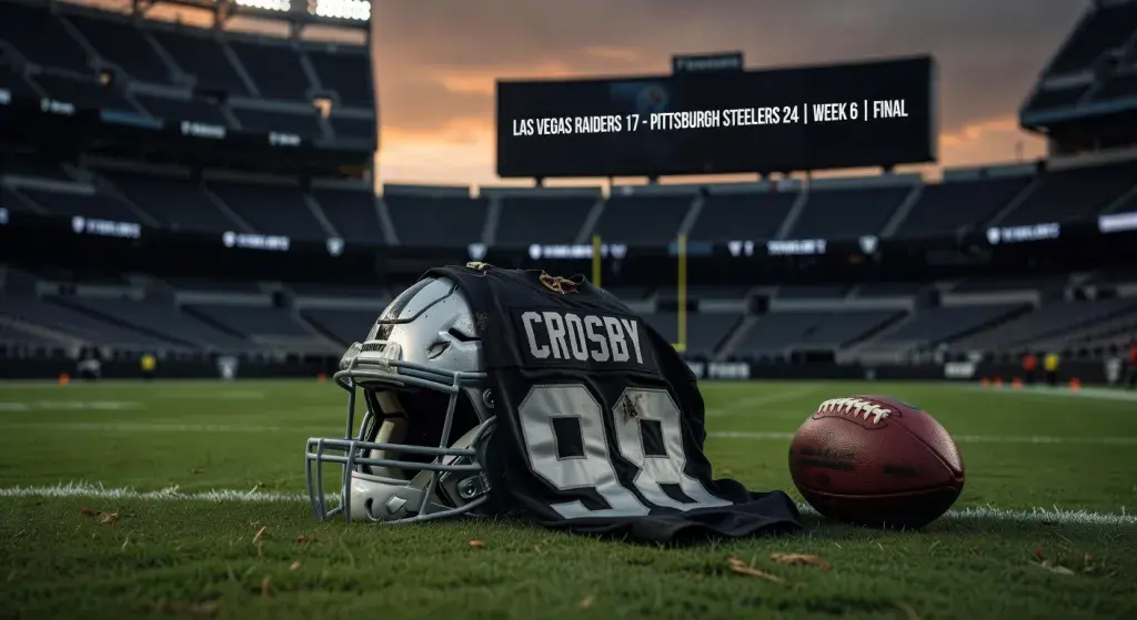 Las Vegas Raiders defensive end Maxx Crosby posts sack in Week 6 loss to Pittsburgh Steelers