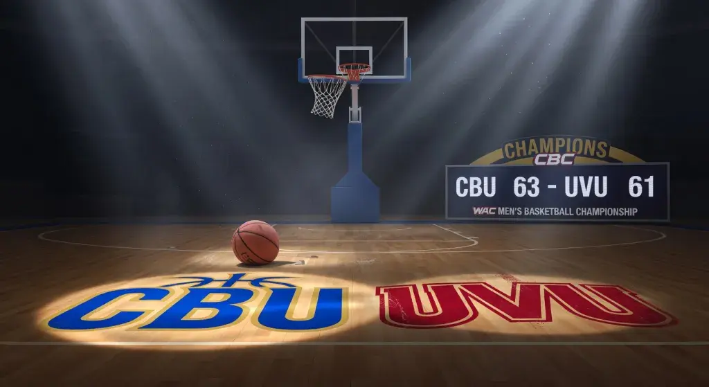 California Baptist defeats Utah Valley 63-61 to claim WAC men's basketball championship